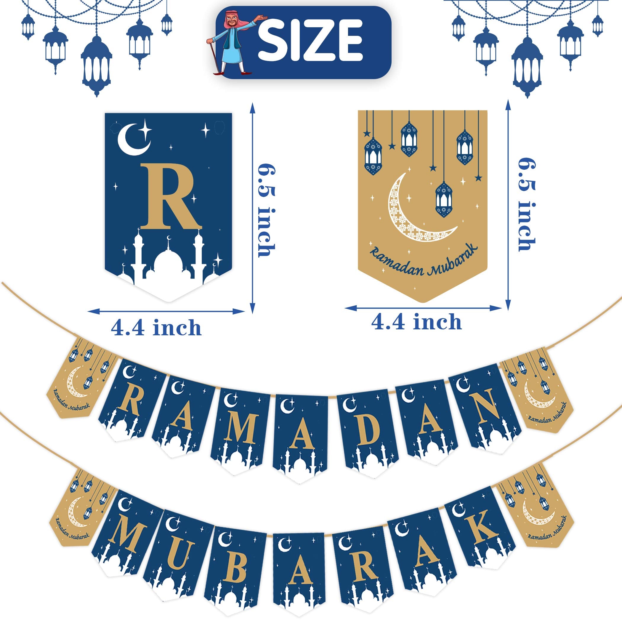 Close-up of Happy Storm banner pennants showing durable card stock.