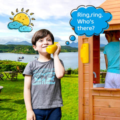 HAPPYPIE Toy Phone buttons pressed support motor skills and sensory feedback.