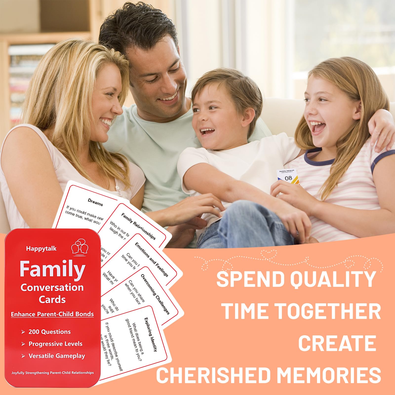 Happytalk Conversation Cards for Kids prompts support language development and expressive communication.