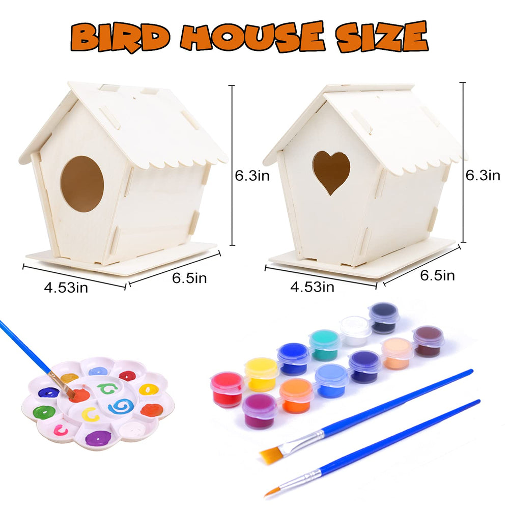 hapray bird house kit brushes: four brushes for smooth application and details