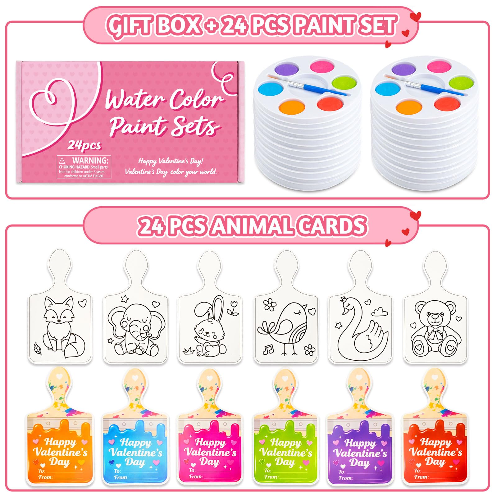 Hapray back card for kids to draw animal patterns.
