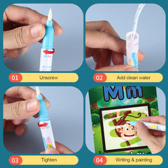 HAPTIME alphabet flash cards ABC learning support early literacy with water-colored fun.