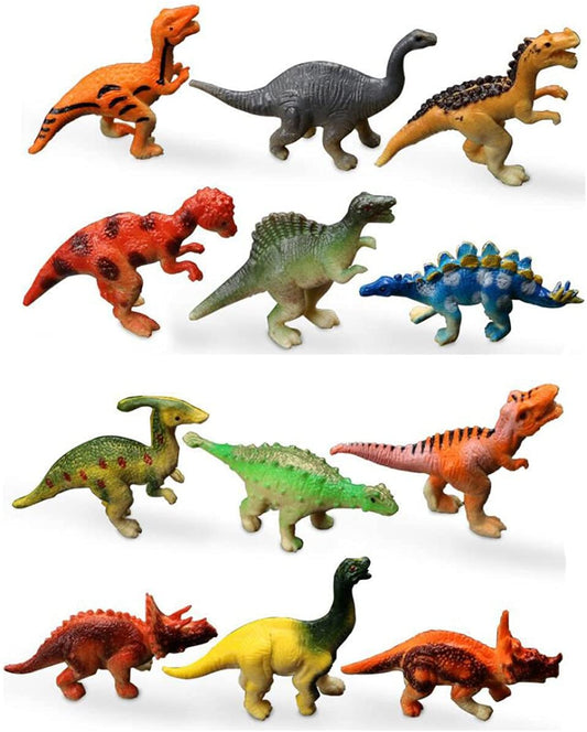 HAPTIME mini dinosaur figures assortment pack for cake toppers and decor.