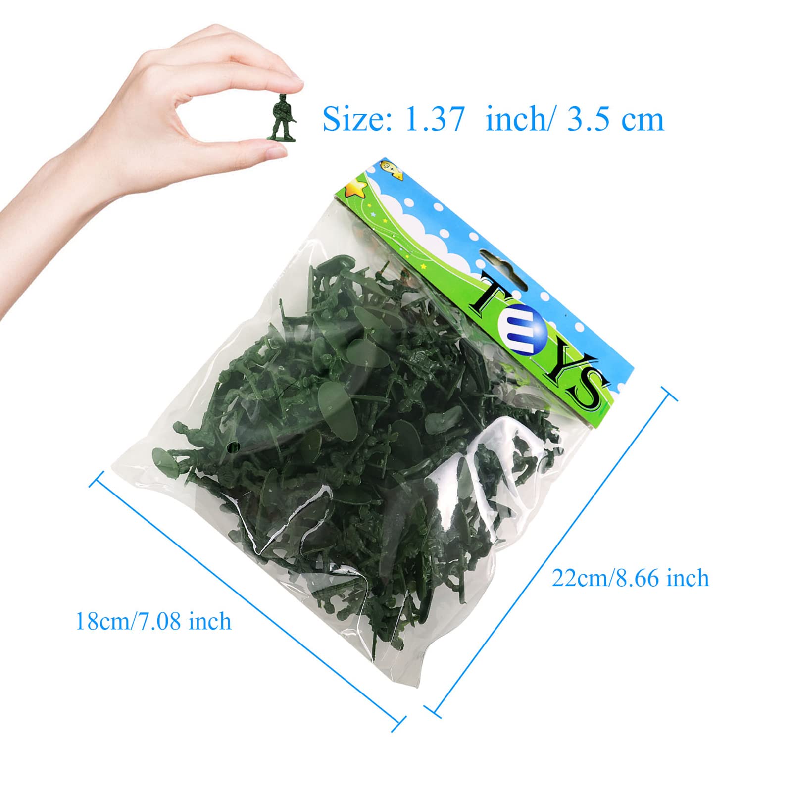 HAPTIME miniature green soldiers ideal for cake decoration and party favors