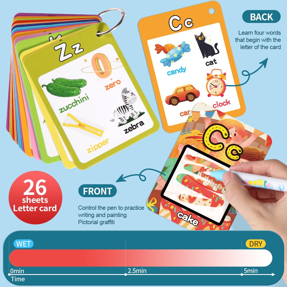 HAPTIME reusable water coloring cards invite repeated creativity without waste or mess.