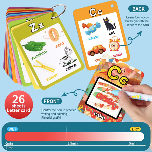 HAPTIME reusable water coloring cards invite repeated creativity without waste or mess.