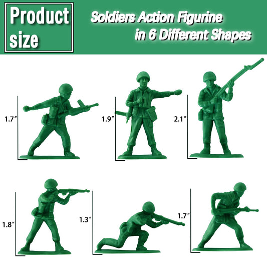 HAPTIME toy soldiers set with 50 figures sparks imaginative war scenarios and storytelling.