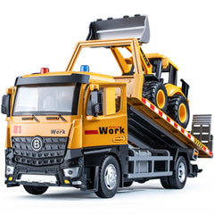 HAPYAD Tow Truck Toy Metal Cab offers sturdy construction for rescue play