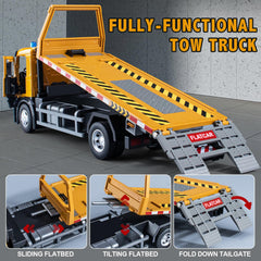 HAPYAD Tow Truck Toy Tailgate Fold-Down for quick vehicle access