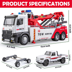 HAPYAD tow truck toy realistic tire detail adds authentic texture.