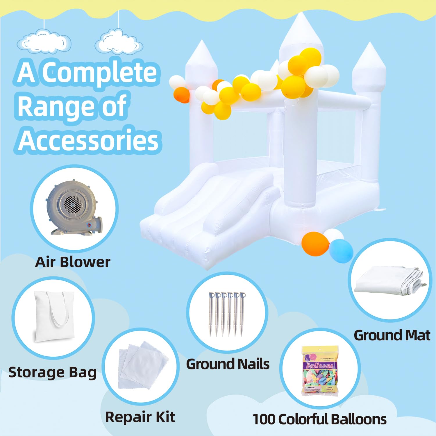 HapyBoucy complete package includes essential accessories for easy setup.
