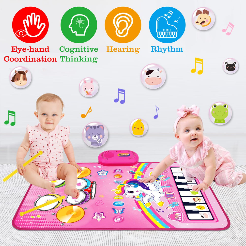 Hapyland durable floor mat supports floor play indoors and out