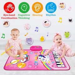Hapyland durable floor mat supports floor play indoors and out