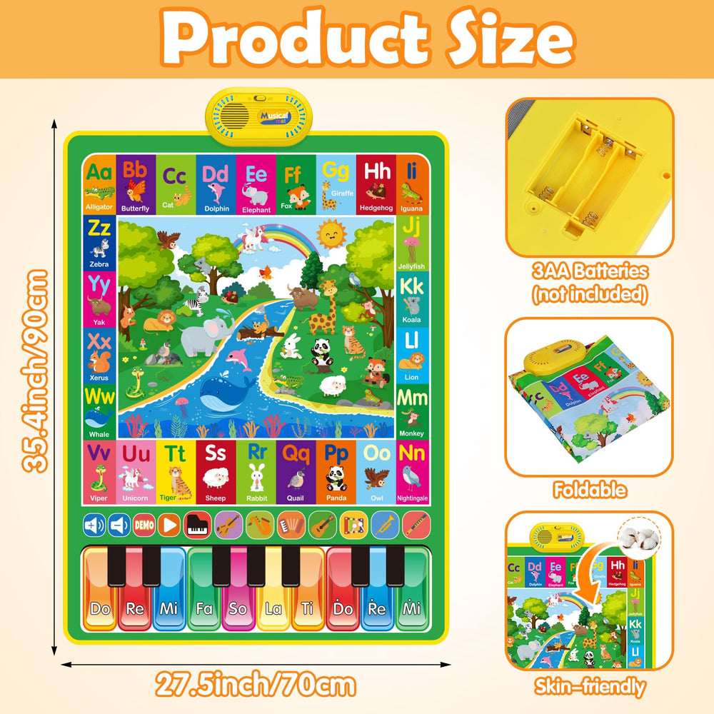 Two children playing together on the Hapyland music mat