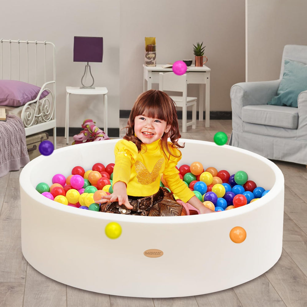 Harbolle baby ball pit with a 47.2-inch diameter for safe, spacious play