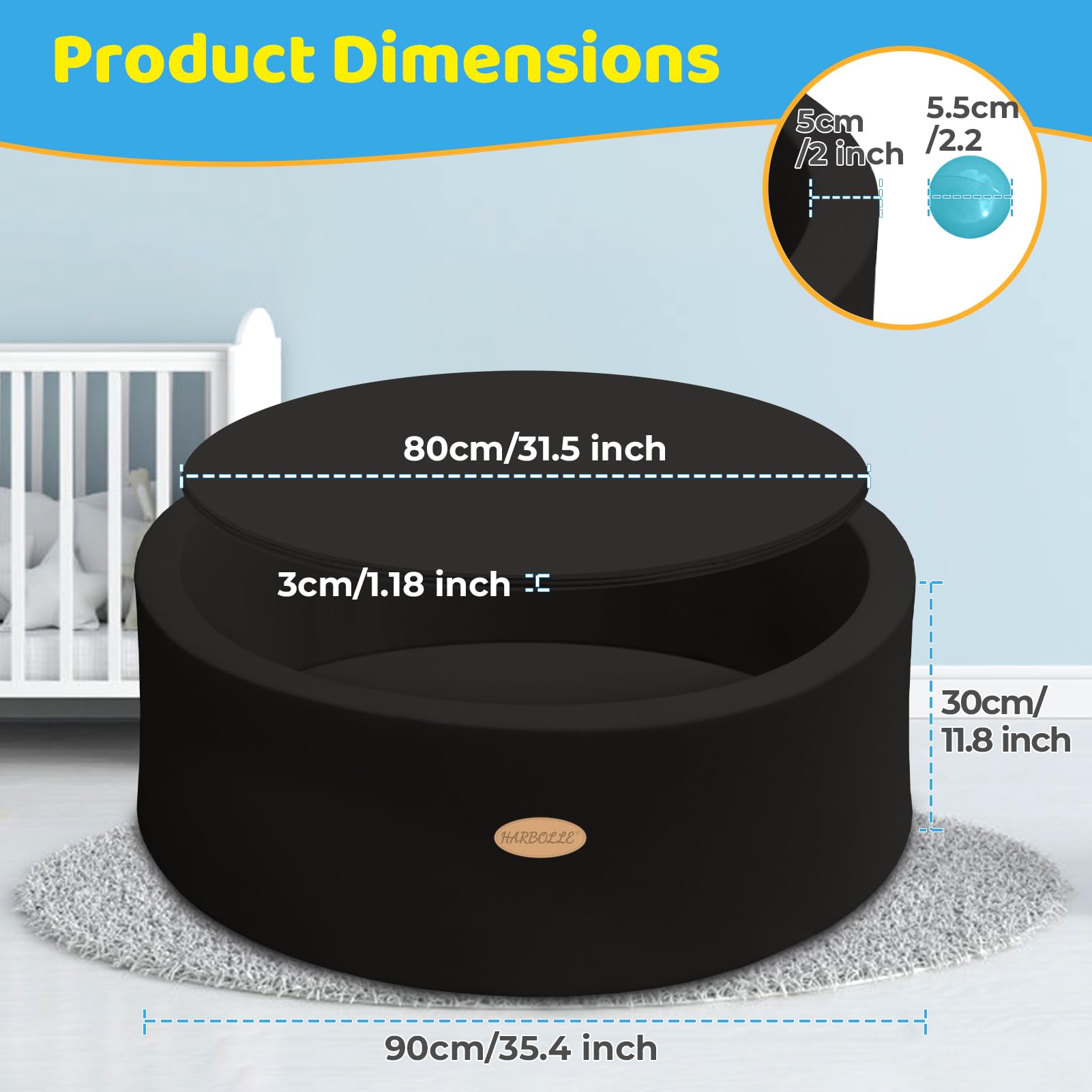 HARBOLLE easy-assembly design shows bottom and sides connect securely.