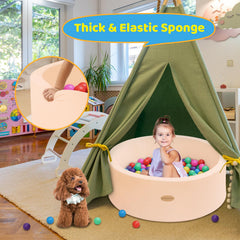 Harbolle ball pit detachable pad installation demonstrates quick setup and easy cleaning.