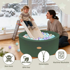 Spacious Harbolle ball pit supports multi-child play in a secure enclosed area.