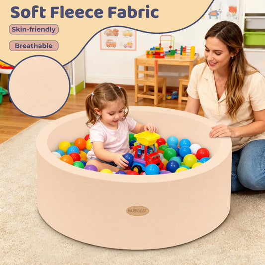 Harbolle ball pit setup for indoor-outdoor use supports calm, cozy exploration.