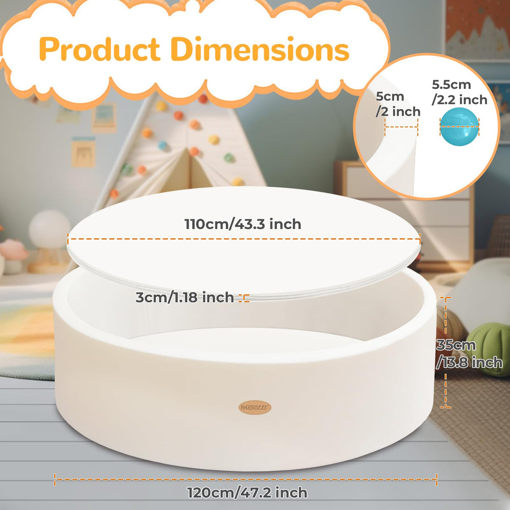 Harbolle ball pit storage use after babies grow for flexible space