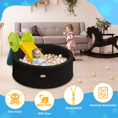 HARBOLLE ball pit two-part design simplifies setup and cleaning after use.
