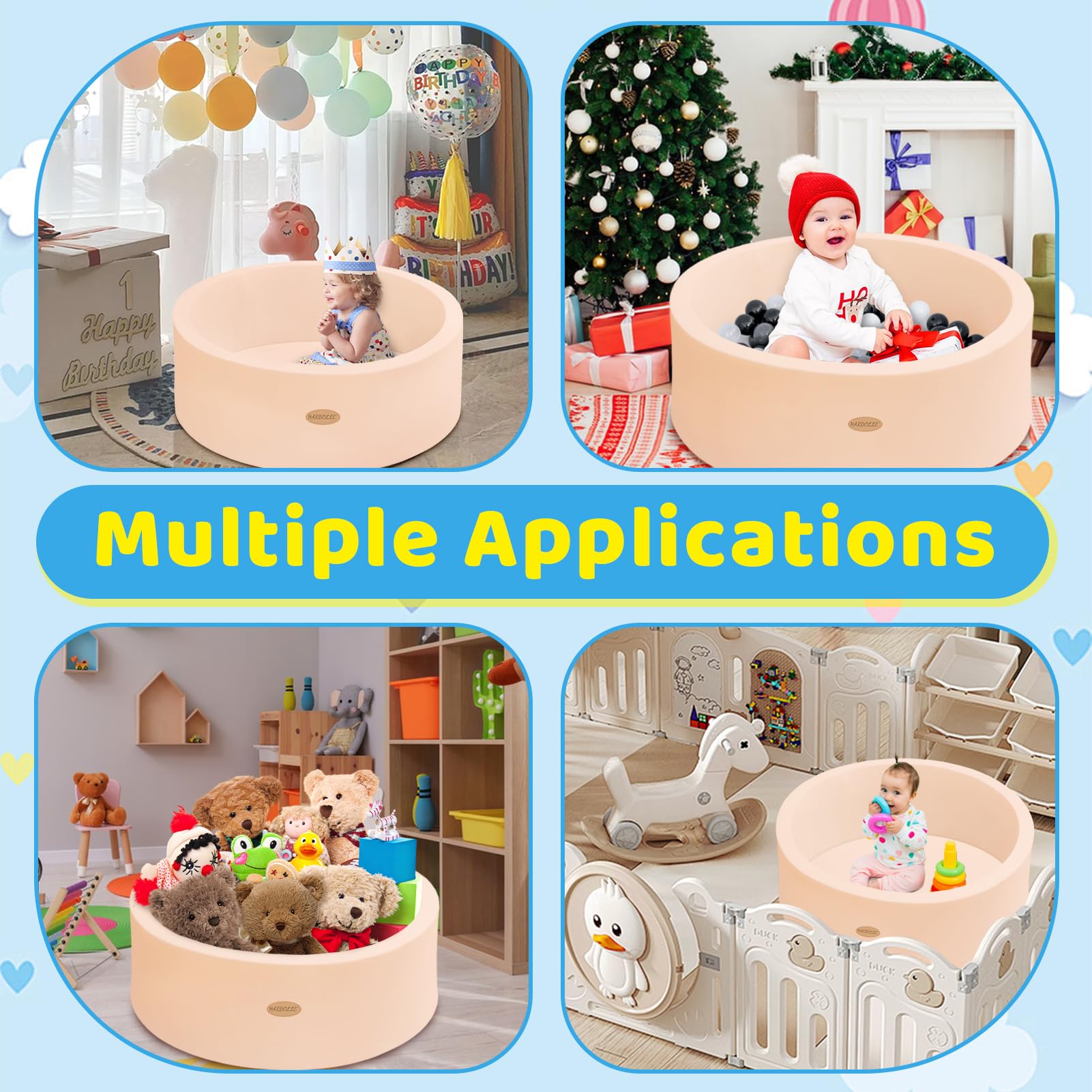 Harbolle ball pit vacuum-seal expansion aids compact storage before use.