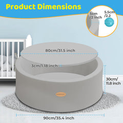HARBOLLE Ball Pit designed for indoor and outdoor use in gray