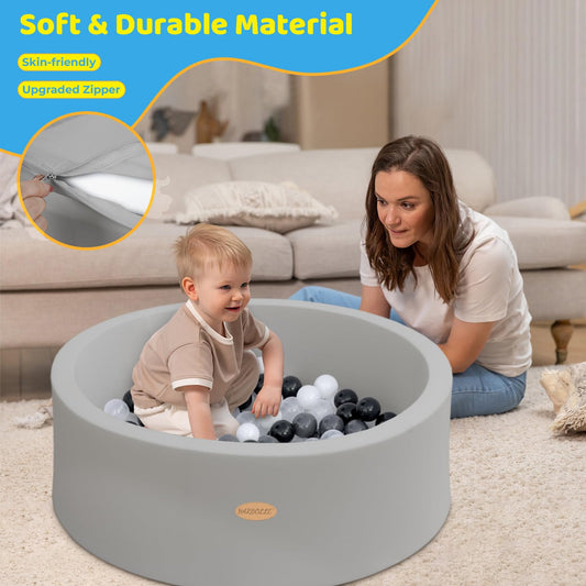 HARBOLLE Ball Pit wall height of 11.8 inches creates a defined play boundary