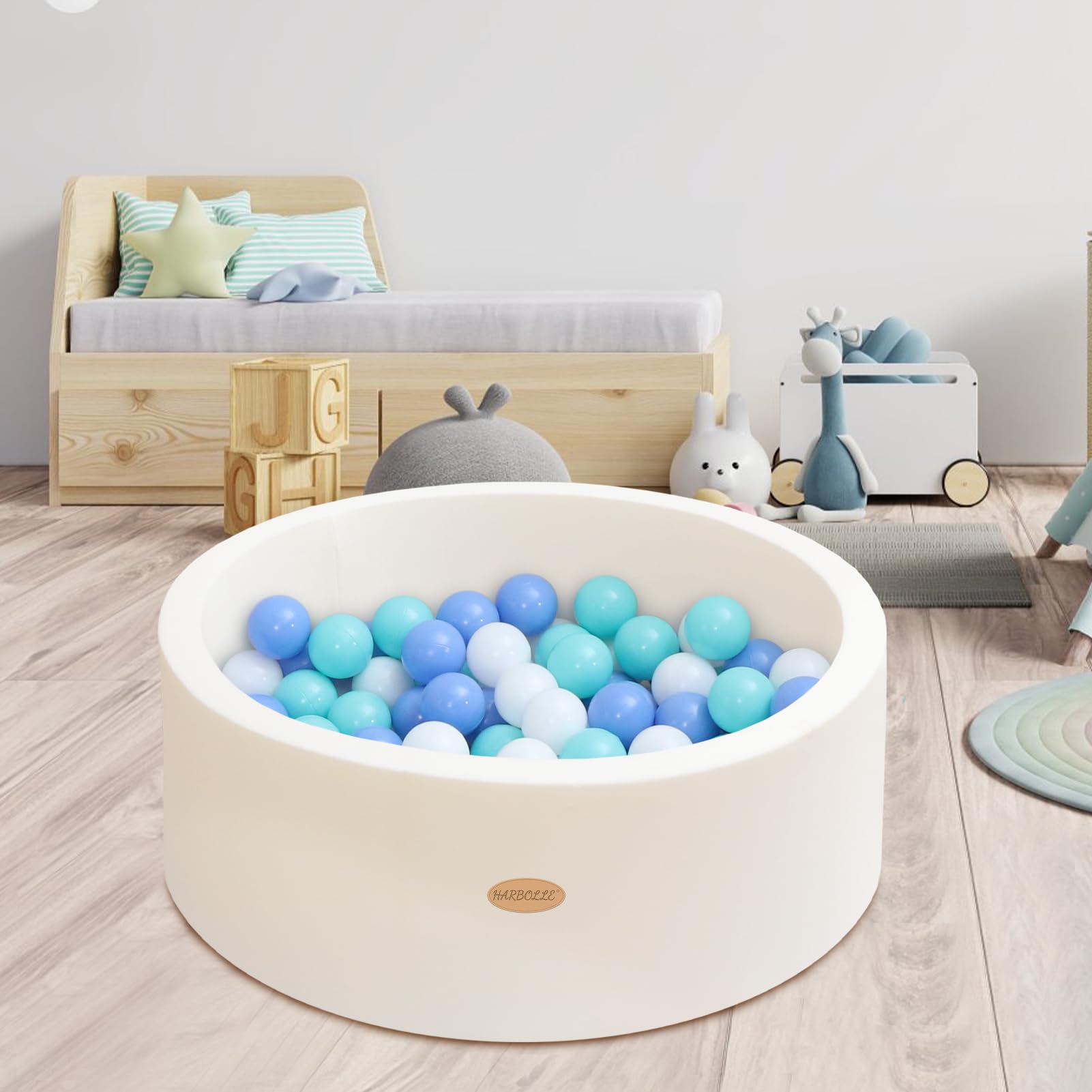HARBOLLE storage-ready design doubles as a decorative, versatile room feature.