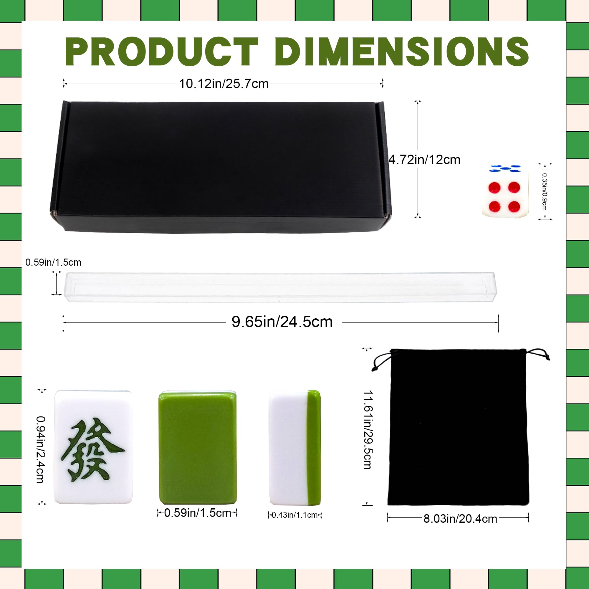 Harborway Mini Chinese Mahjong mini tiles size comparison highlights compact, travel-friendly design.