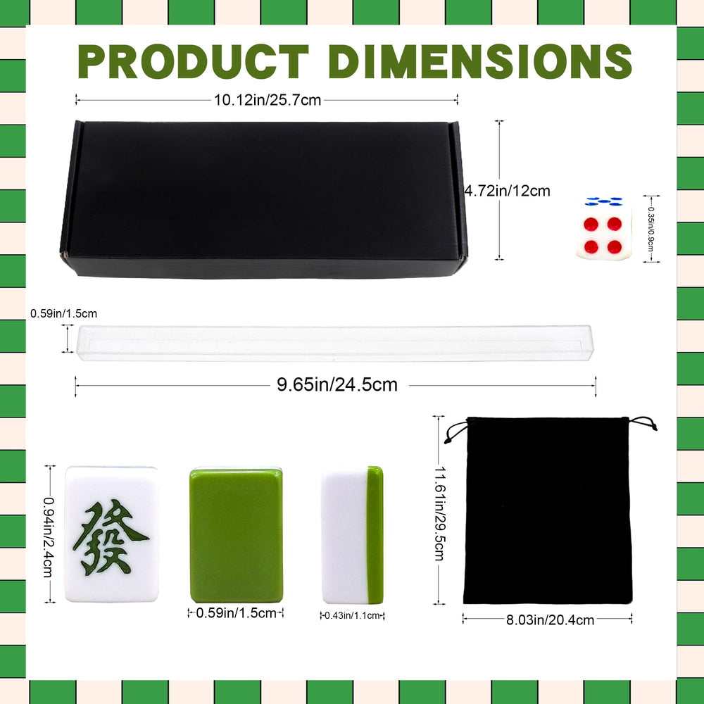 Harborway Mini Chinese Mahjong mini tiles size comparison highlights compact, travel-friendly design.