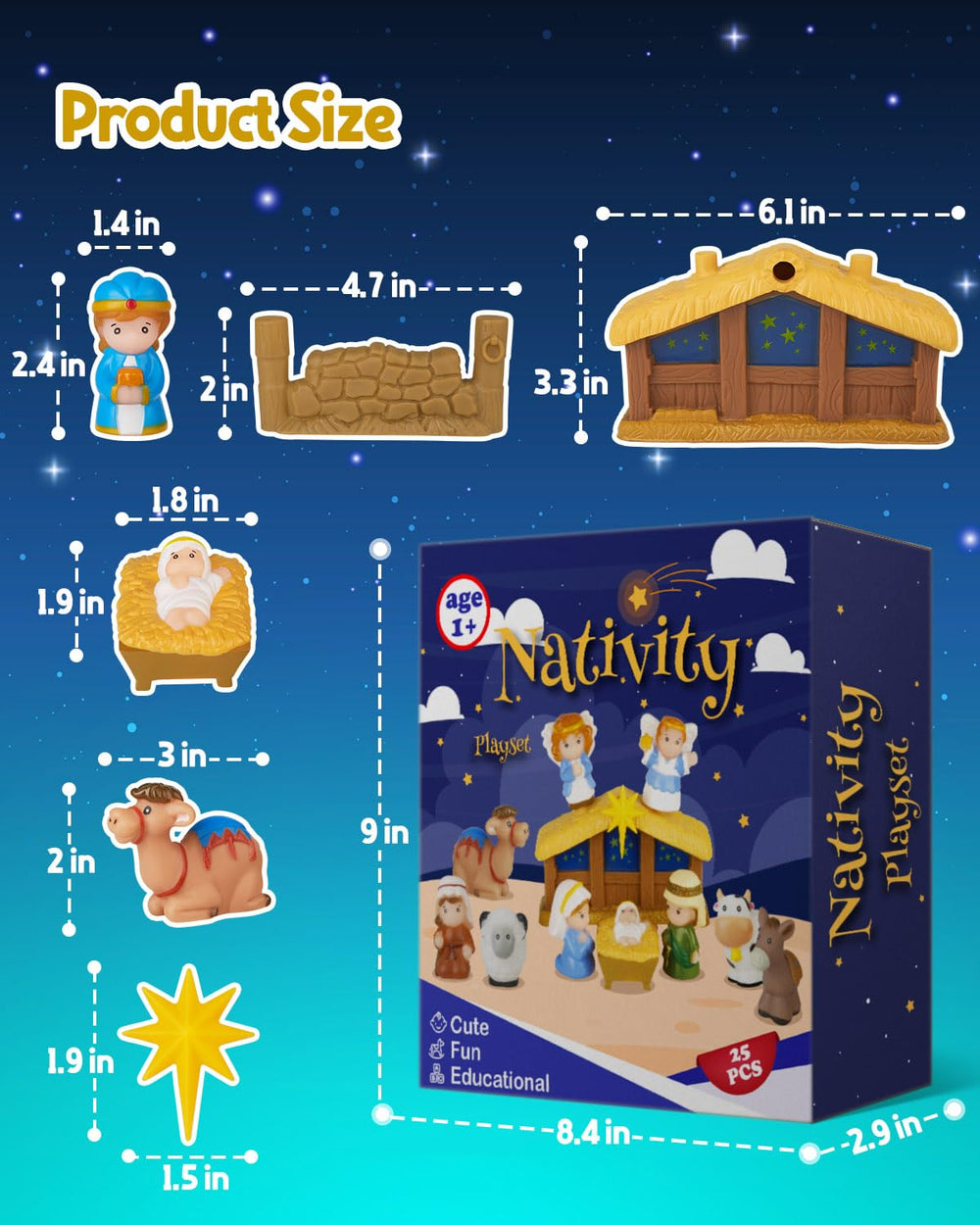 Hardwind Mary and Joseph figures for safe, interactive nativity storytelling