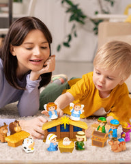 Hardwind wise men figures for a full nativity display and imaginative play