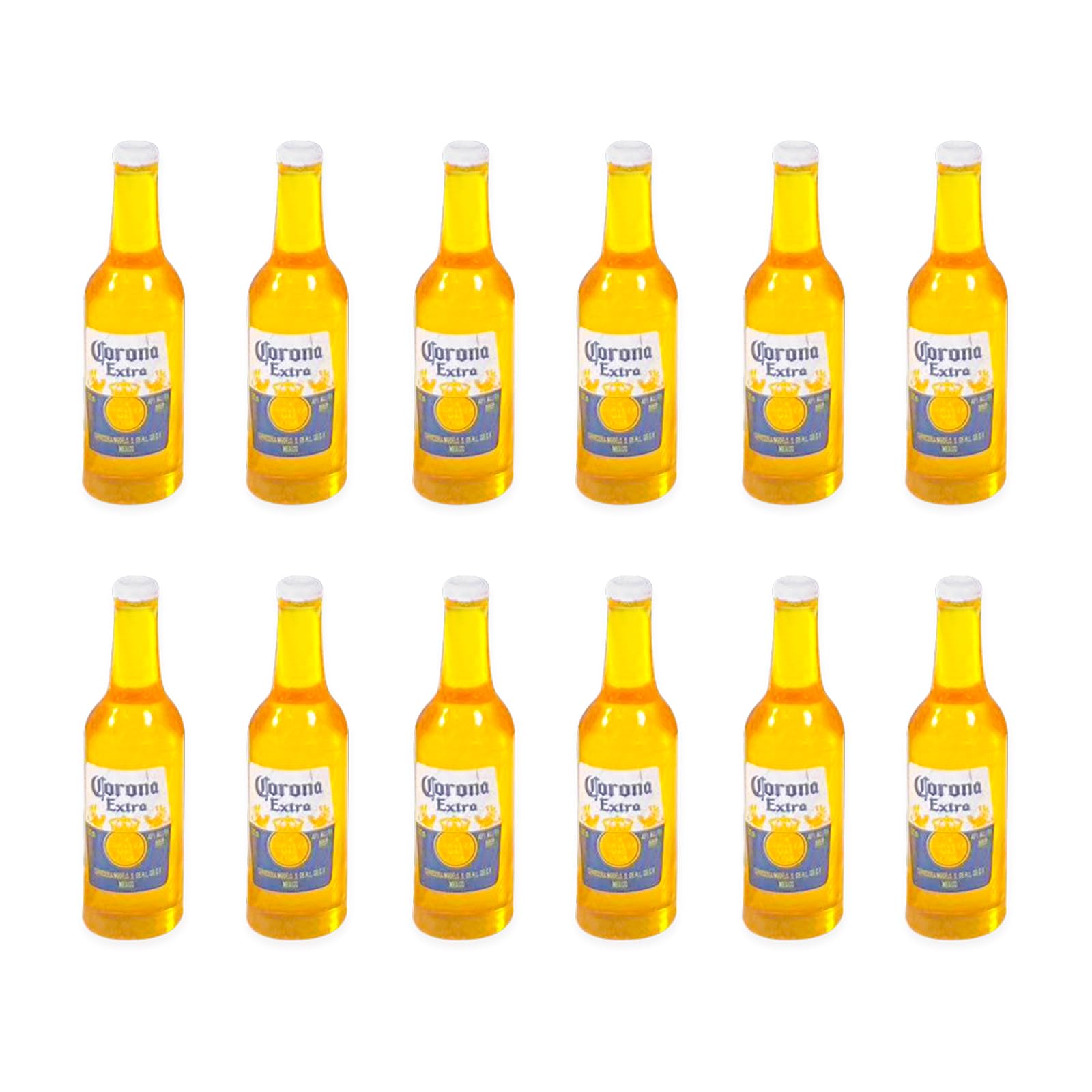 Harewu 12Pcs miniature yellow wine bottles for dollhouse decor and realistic kitchen scenes