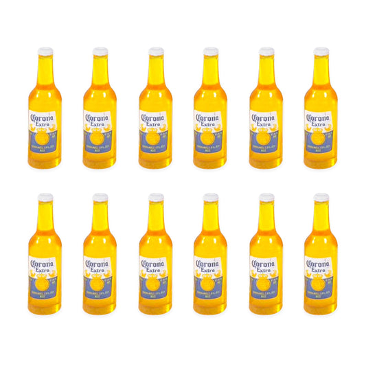 Harewu 12Pcs miniature yellow wine bottles for dollhouse decor and realistic kitchen scenes
