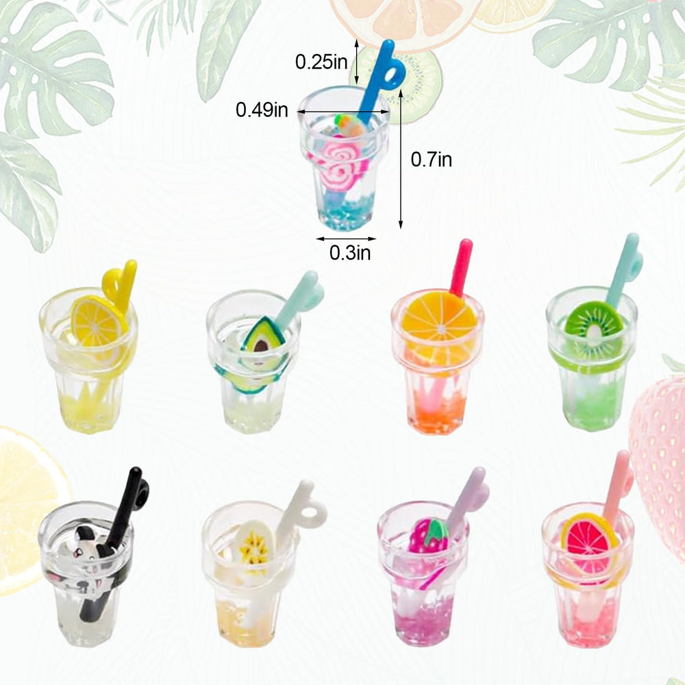 Harewu miniature drink bottles provide lightweight, durable dollhouse decor.
