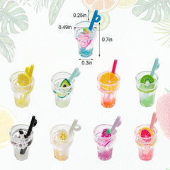 Harewu miniature drink bottles provide lightweight, durable dollhouse decor.