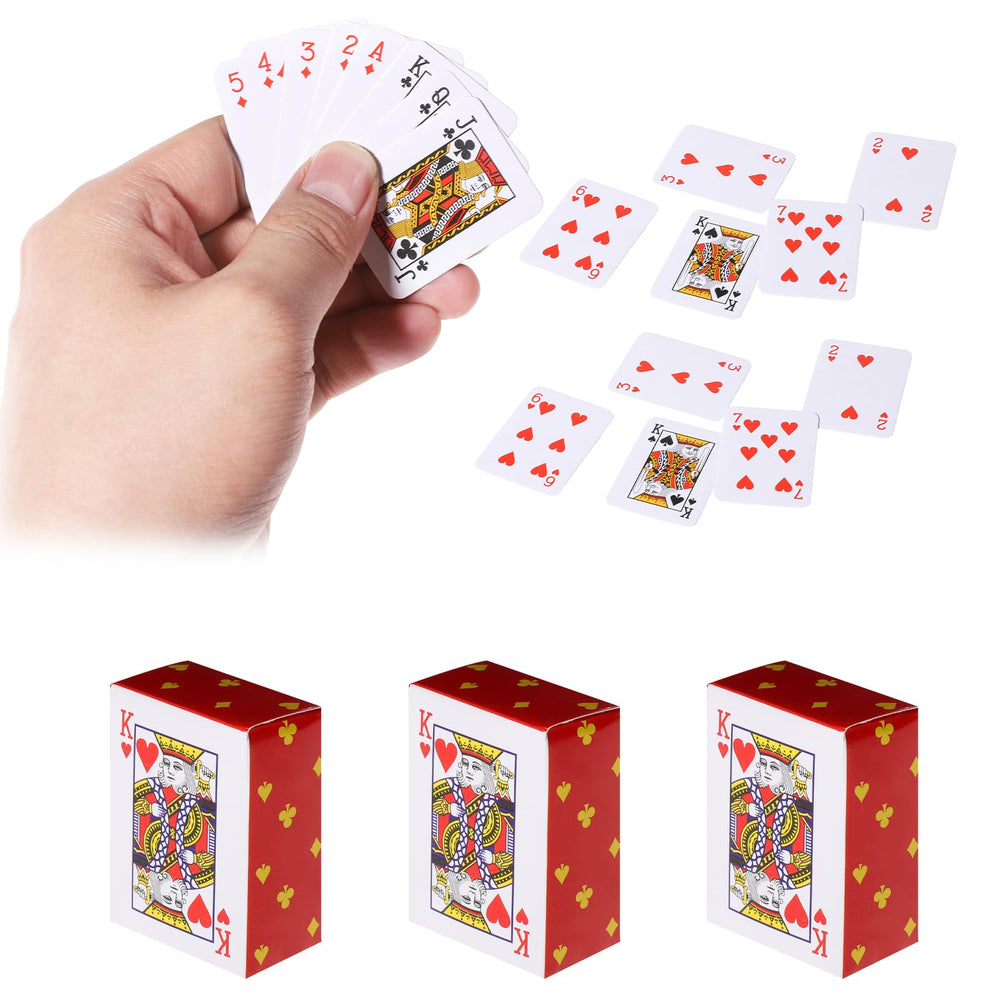 Hariendny 3-decks mini playing cards for compact party fun and quick card games
