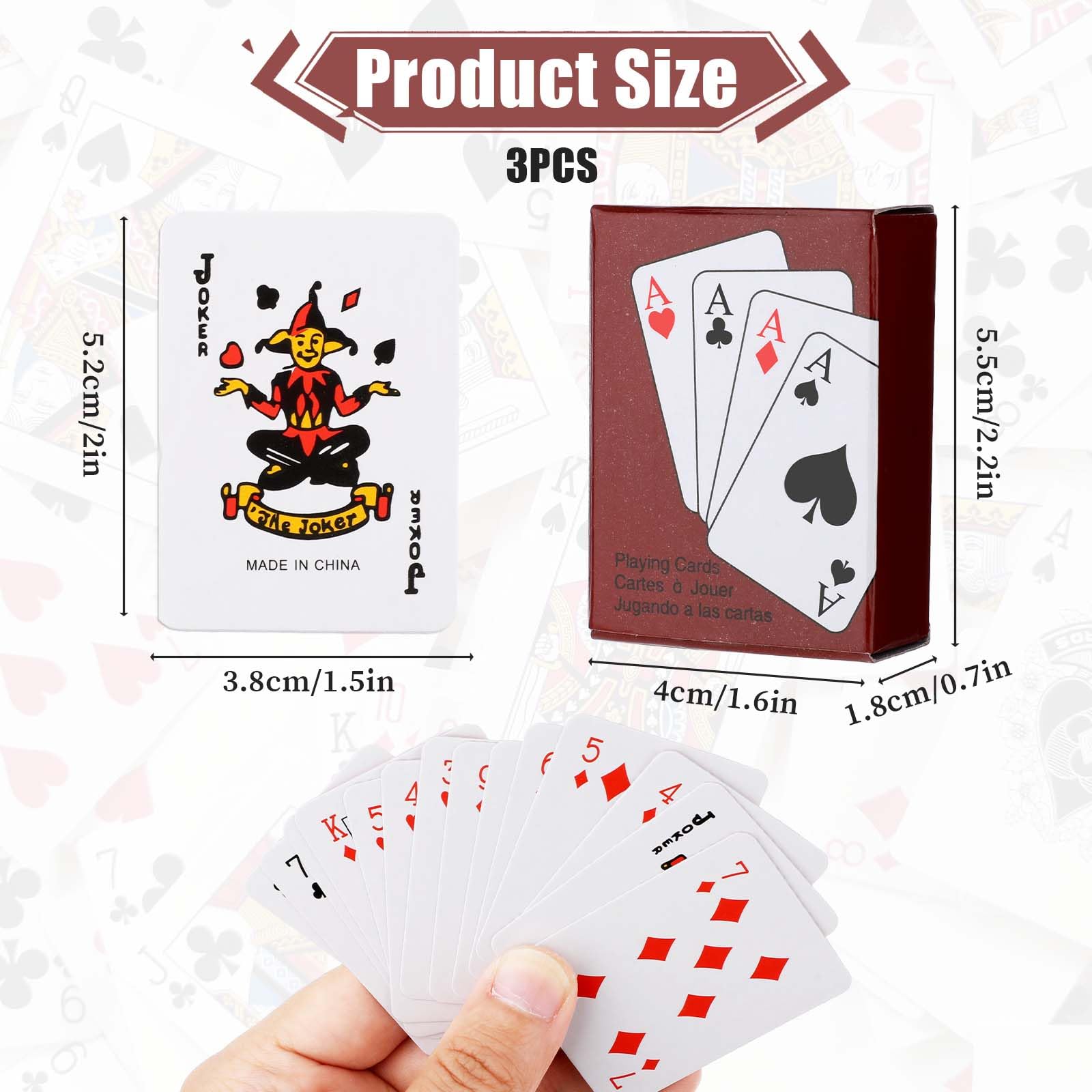 Hariendny mini cards in hand show portable fun for travel.