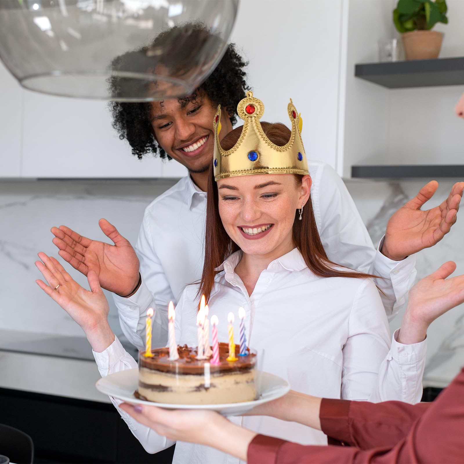 Hariendny Prince Golden King Crown packaged for gifting and sharing joy.