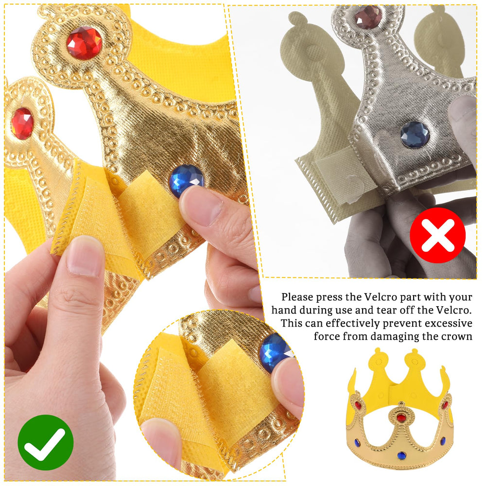 Hariendny Prince Golden King Crown on party table adds festive atmosphere.