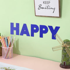 Harloon blue glitter letters bring vibrant color to crafts.