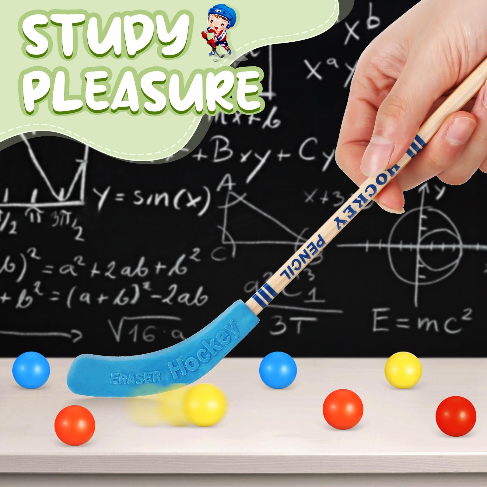 Harloon hockey pencils ergonomic grip for comfortable writing