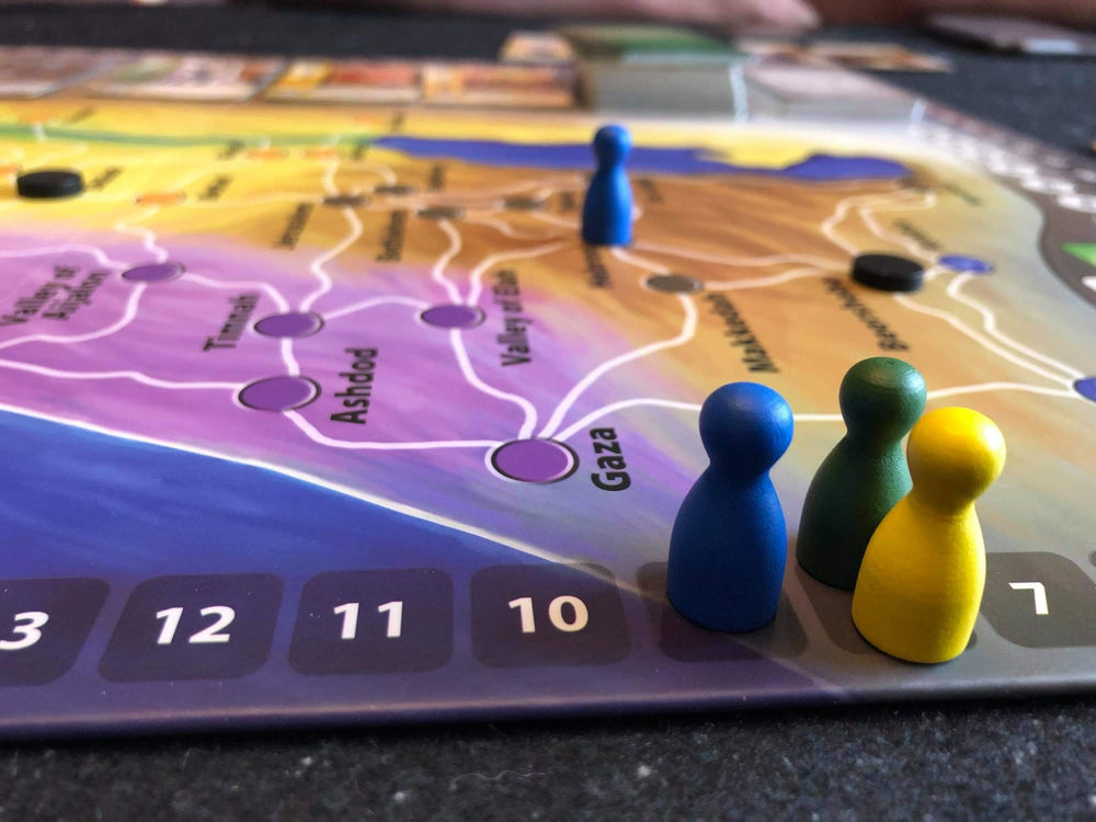 Harmon Games Portals and Prophets second printing components, colorful pieces enhance immersive play.