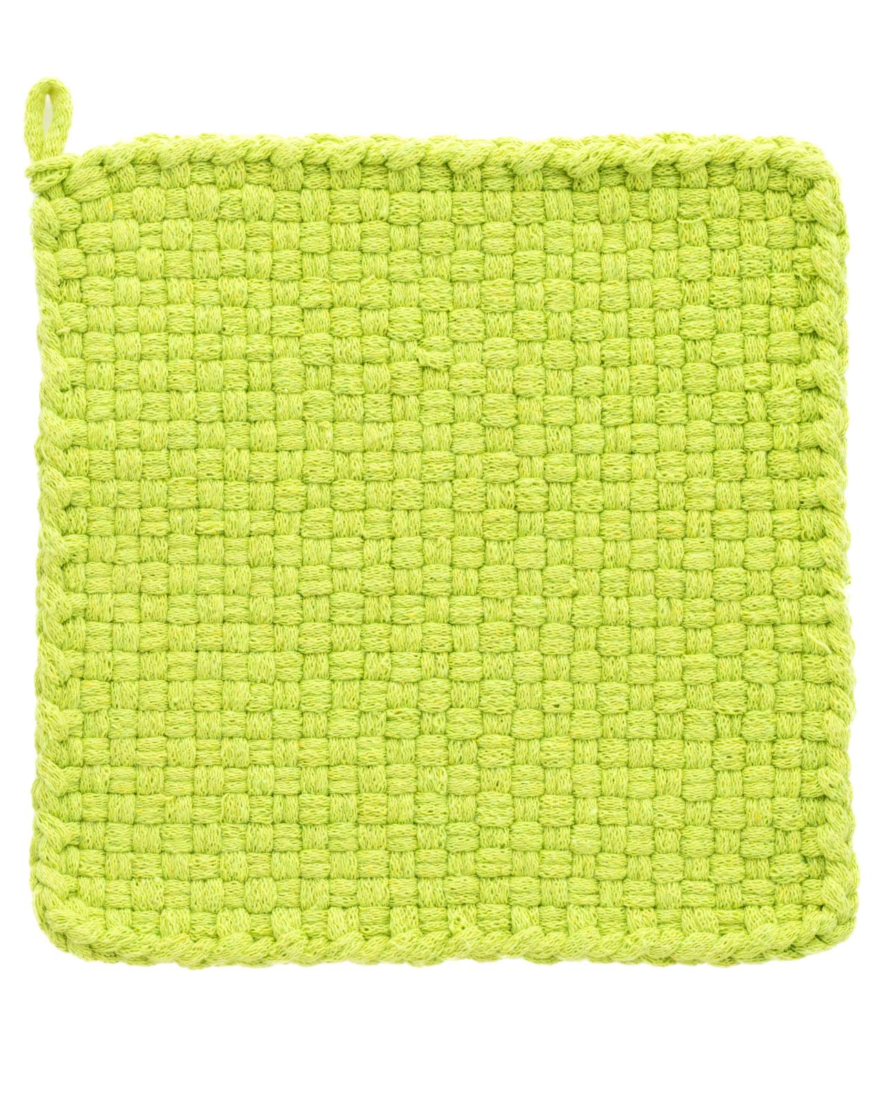 Harrisville Designs lime cotton loops closeup showing vibrant color and soft texture