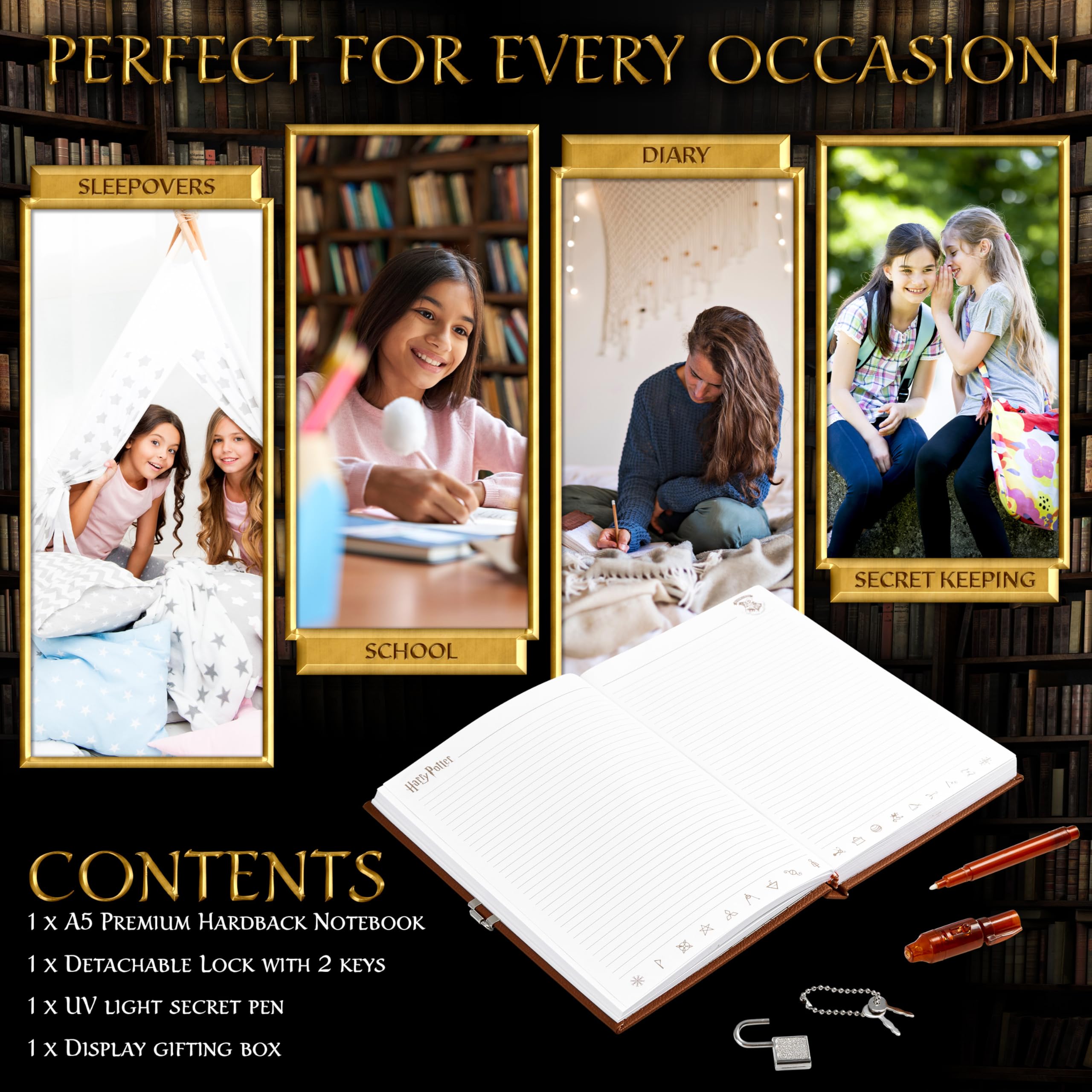 Harry Potter gift-set stationery for kids and teens, ready for gifting.