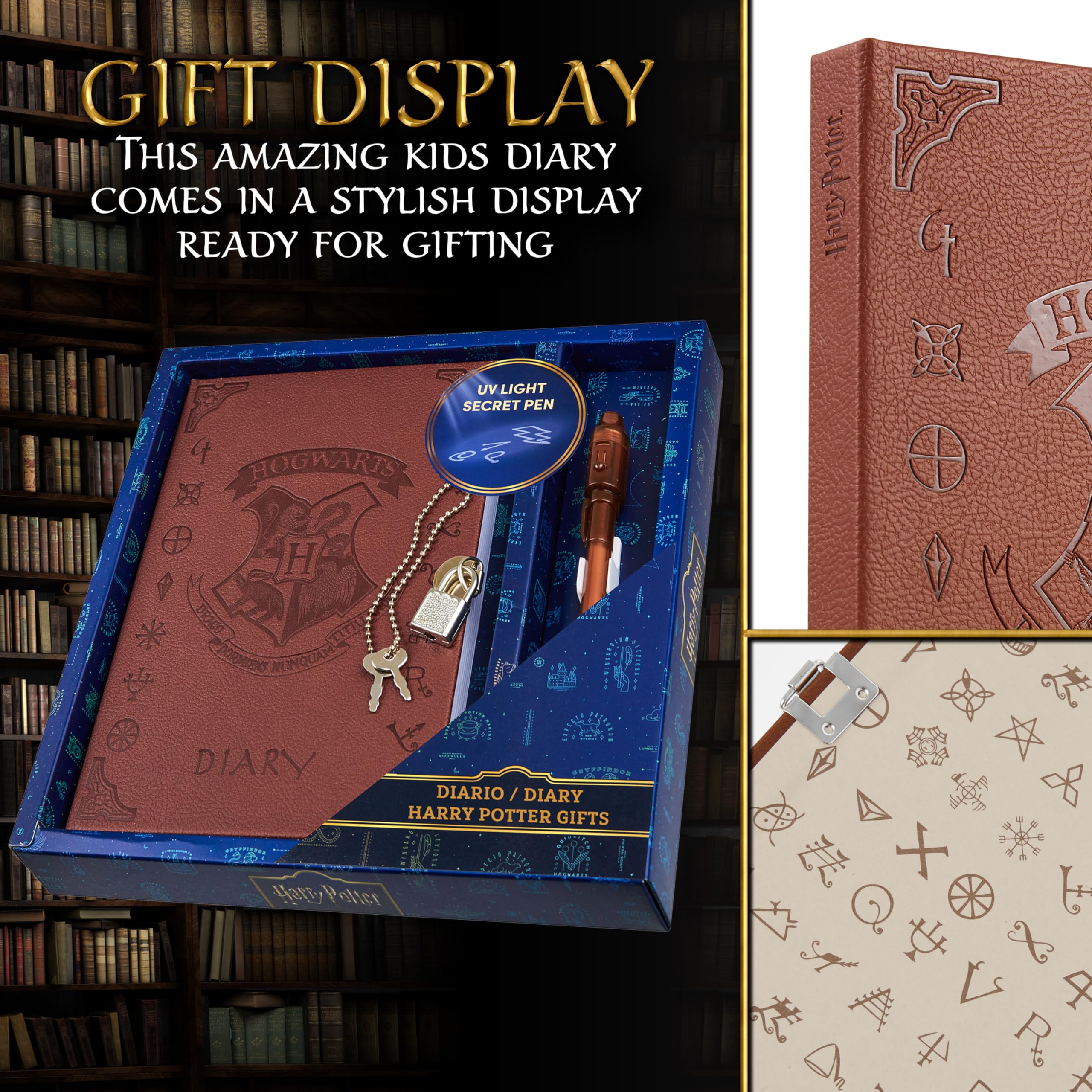 Harry Potter lined pages ideal for school notes and creative journaling.
