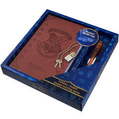 Harry Potter lockable diary with brown cover and key for private journaling.
