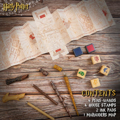 Harry Potter notebook decoration with stamps for Hogwarts accents