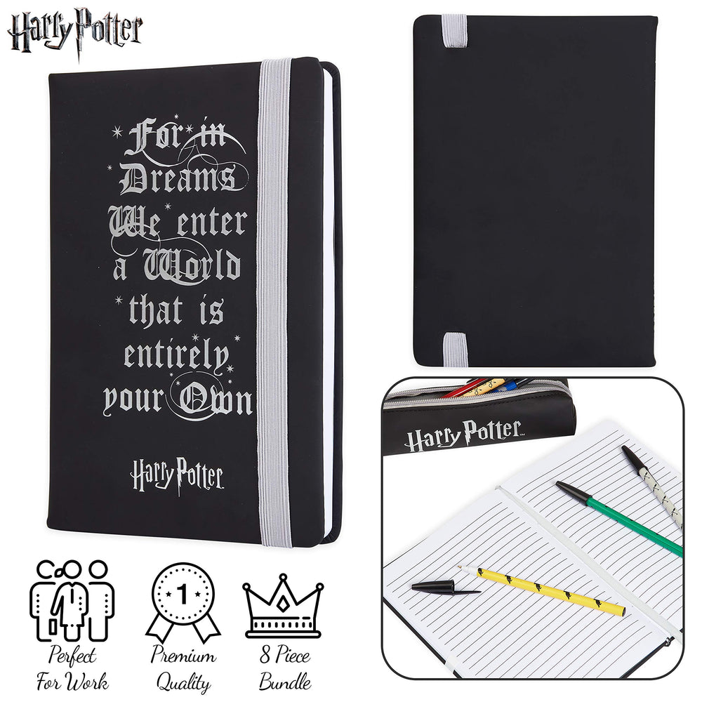 Harry Potter notebook open page ideal for notes and study sessions
